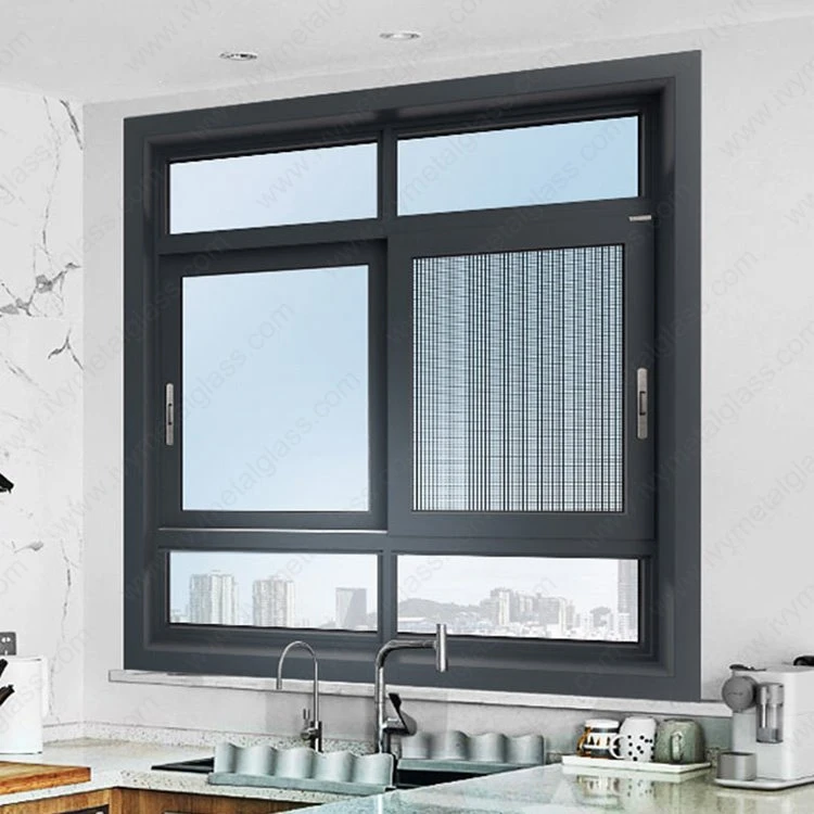 Elegantes ventanas corredizas de aluminio