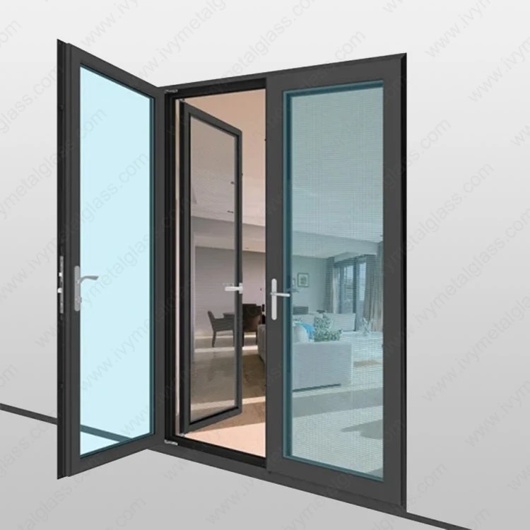 Puerta Batiente de Aluminio con Malla