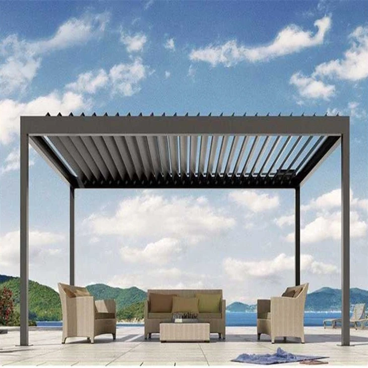 Sistema de techo de lamas impermeables Pérgola de aluminio
