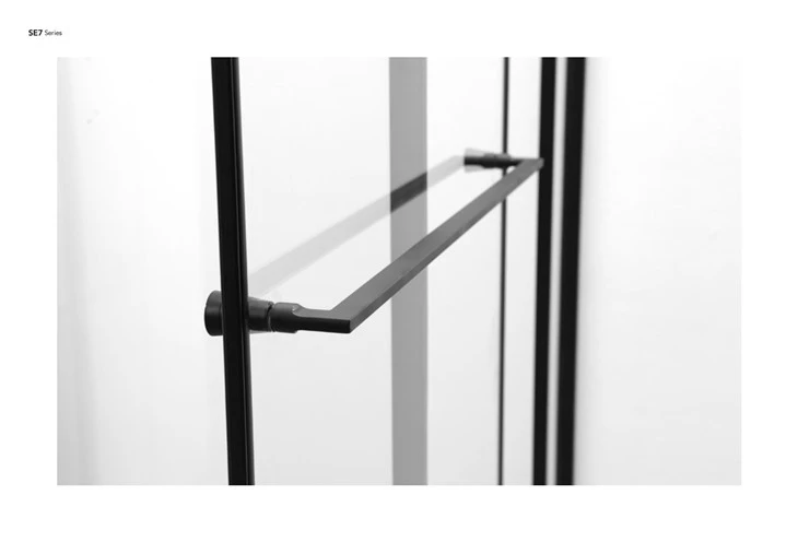 One Stainless Steel Sliding Shower Doors With Two Shower Room